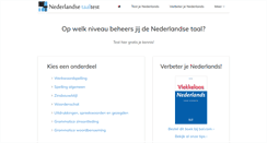 Desktop Screenshot of nederlandsetaaltest.nl